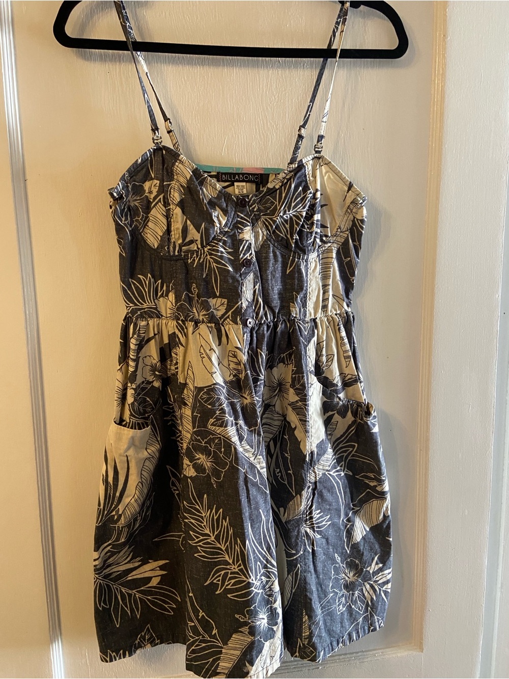 Billabong Navy & Cream Floral Sundress